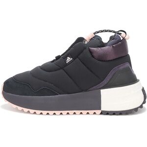 Adidas Women's Black and Light Pink Sneakers